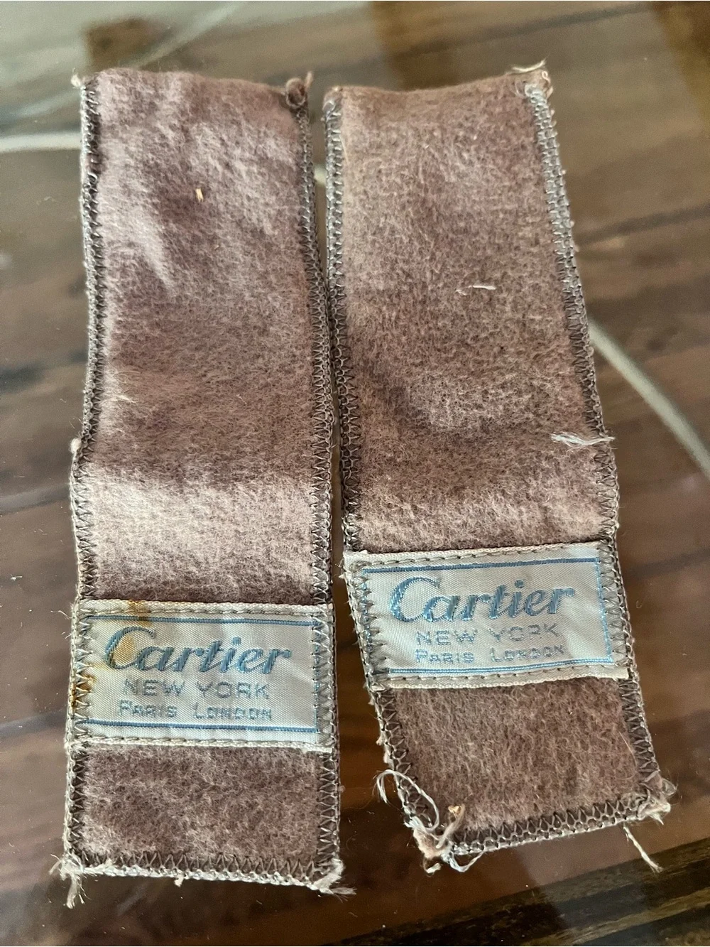 Pair of Vintage Cartier Flatware Storage Sleeves – Original – Empty